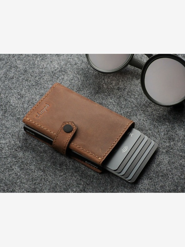 Pularys Pularys Herren Ledergeldbörse Hiker Braun 211128406