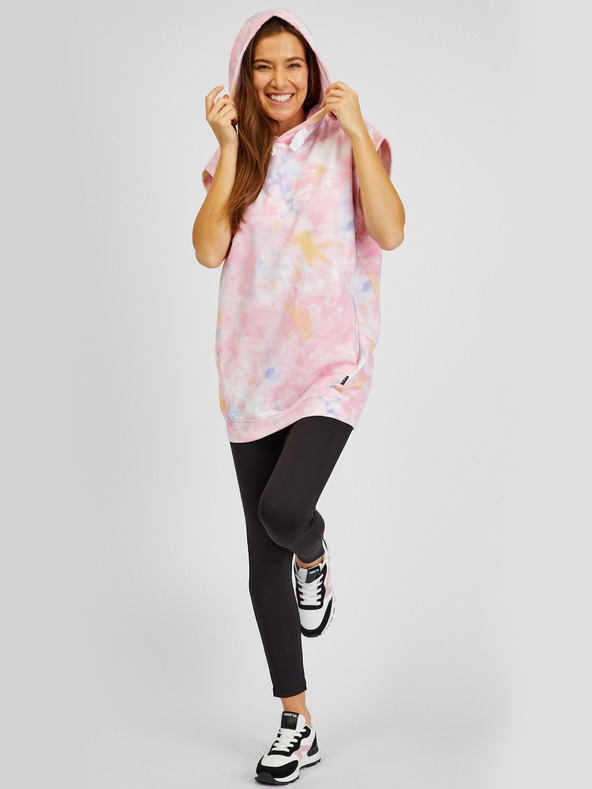 Sam 73 Rosa gemustertes ärmelloses Sweatshirt für Damen SAM73 Carina