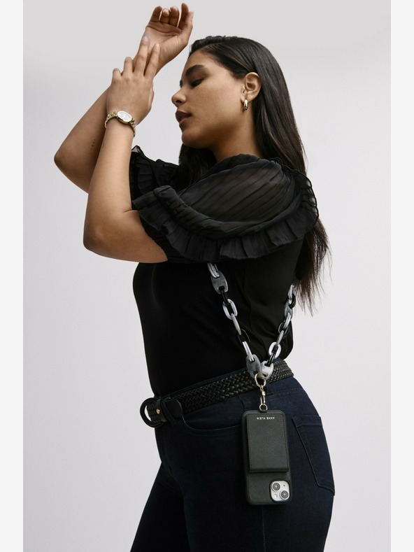 Anne Klein Kunststoff-Kreuzkette für Anne Klein WK4020BKGY Mobiltelefon