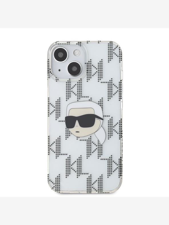 Karl Lagerfeld Karl Lagerfeld IML Galvanisierter Karlskopf Back Cover für iPhone 15 Transparent