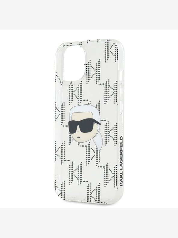 Karl Lagerfeld Karl Lagerfeld IML Galvanisierter Karlskopf Back Cover für iPhone 15 Transparent