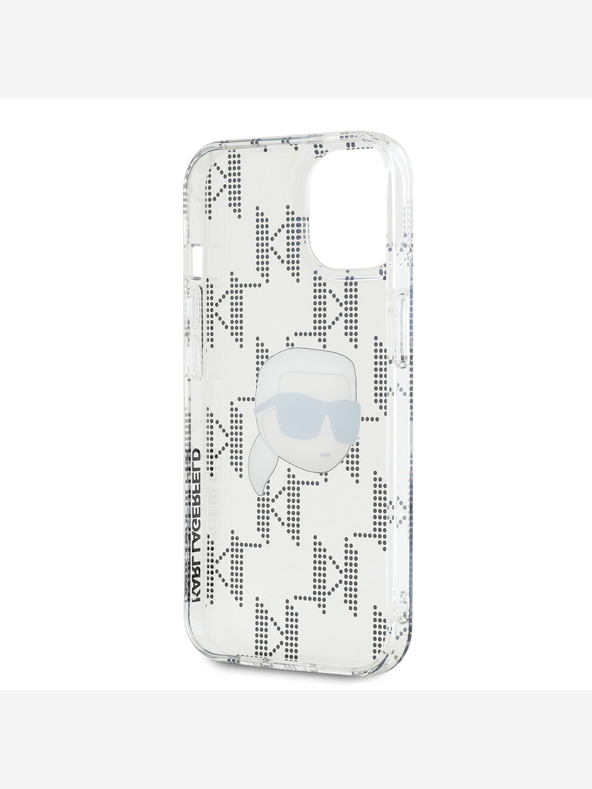 Karl Lagerfeld Karl Lagerfeld IML Galvanisierter Karlskopf Back Cover für iPhone 15 Transparent