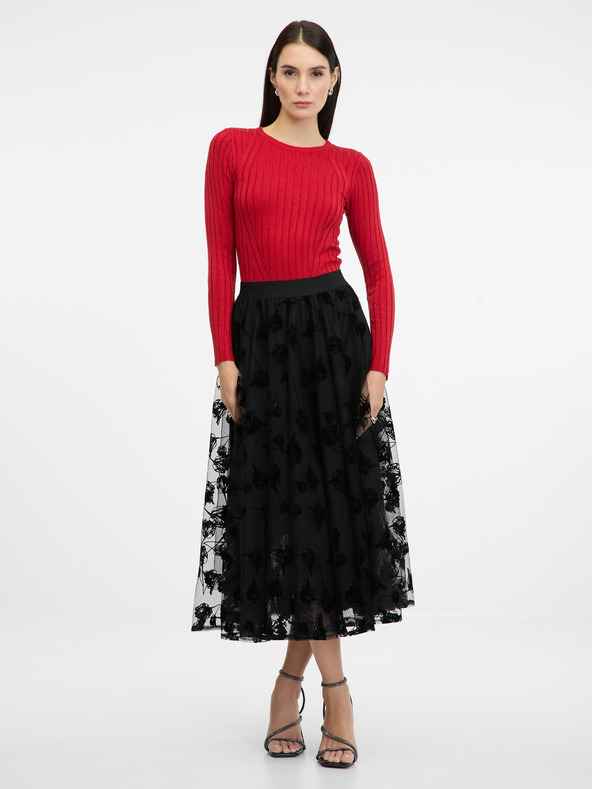 Orsay Rotes Damen-Langarm-T-Shirt ORSAY