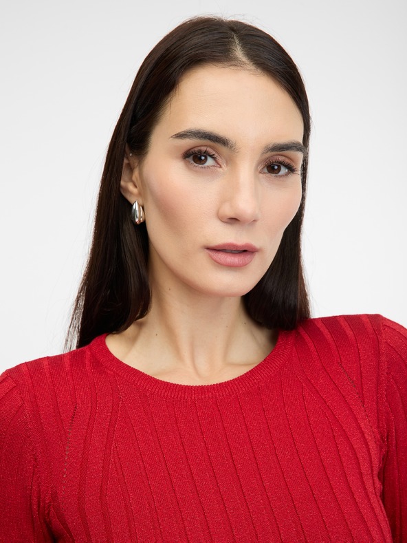 Orsay Rotes Damen-Langarm-T-Shirt ORSAY