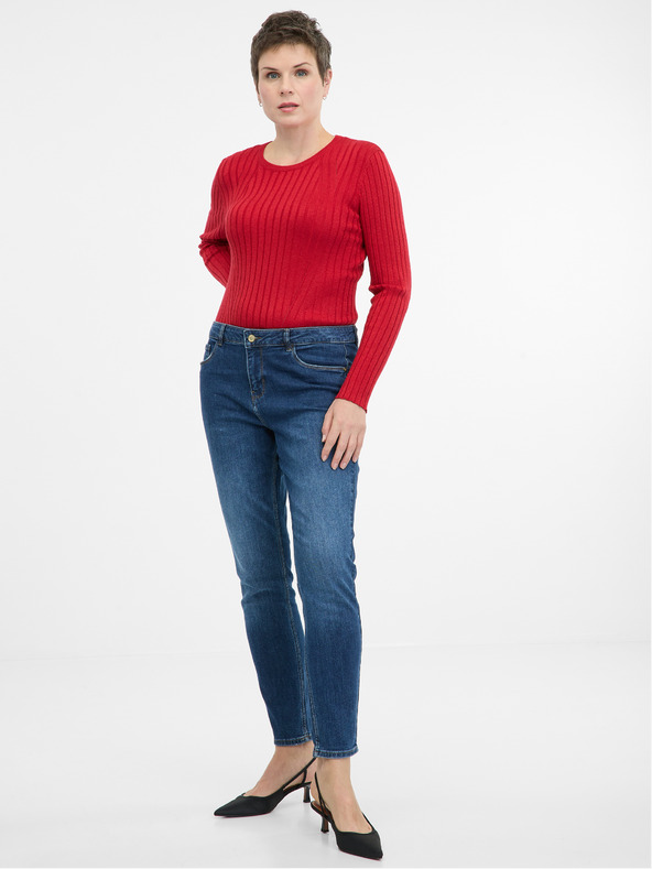 Orsay Rotes Damen-Langarm-T-Shirt ORSAY