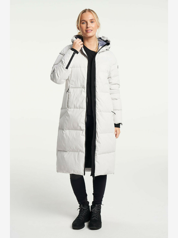 Tenson Damen-Winter-Lifestyle-Mantel TENSON Shanna Daunenmantel W Hellgrau