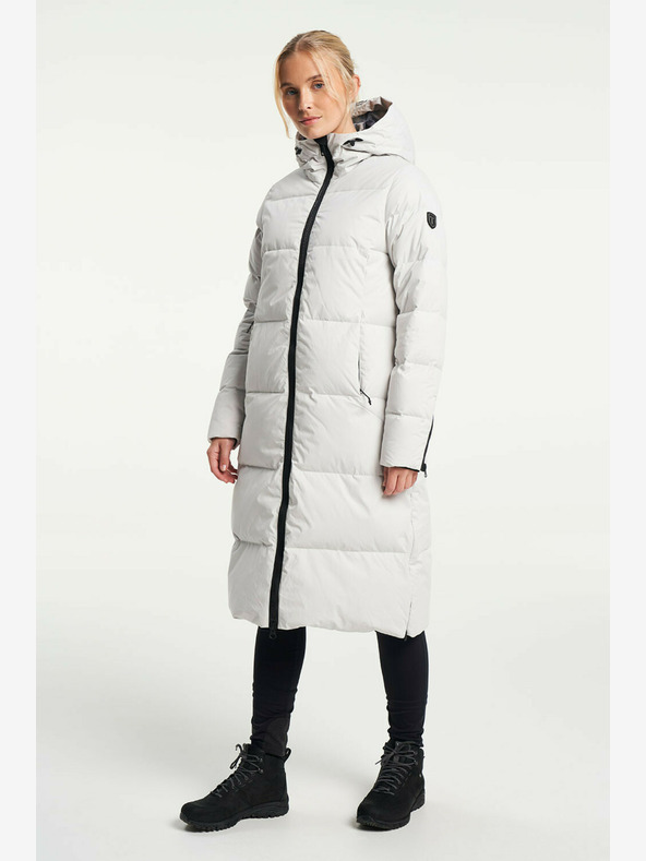 Tenson Damen-Winter-Lifestyle-Mantel TENSON Shanna Daunenmantel W Hellgrau