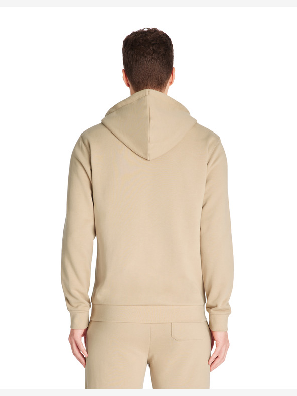 Celio Beige Herren-Kapuzenpulli mit Reißverschluss Celio Fethree