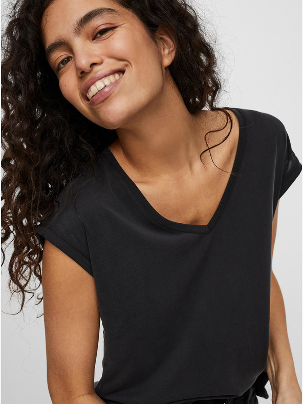 Vero Moda Schwarzes T-Shirt VERO MODA Filli