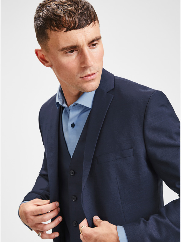 Jack & Jones Jack & Jones Laris dunkelblaue Anzugjacke aus Wollmischung