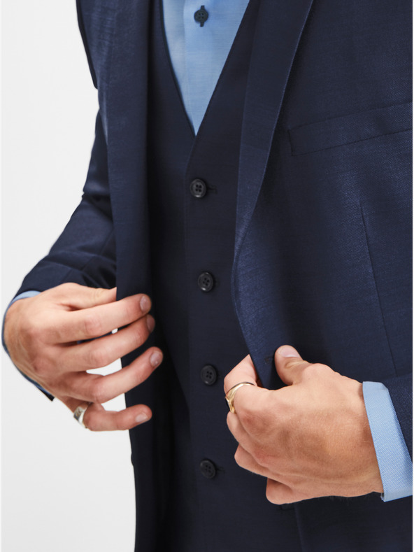 Jack & Jones Jack & Jones Laris dunkelblaue Anzugjacke aus Wollmischung
