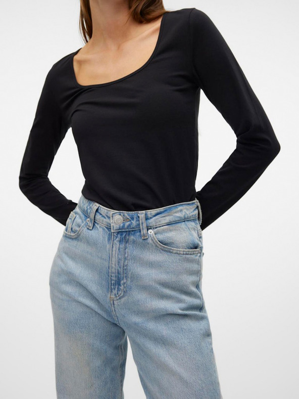 Vero Moda Schwarzes Vero Moda Lulu-T-Shirt für Frauen