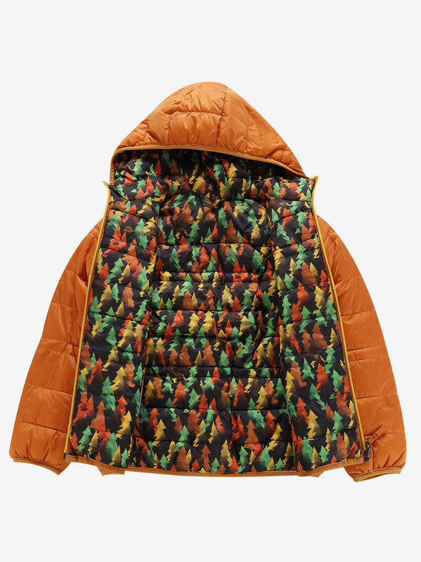 ALPINE PRO Braune Kinder-Wende-Winterjacke ALPINE PRO EROMO