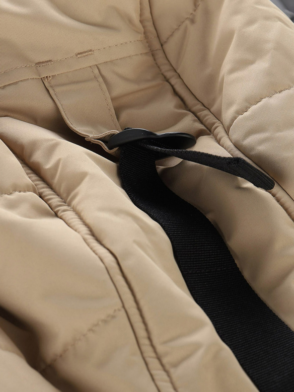ALPINE PRO Schwarz-beige Herren-Winterjacke ALPINE PRO EGYP