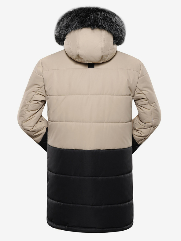 ALPINE PRO Schwarz-beige Herren-Winterjacke ALPINE PRO EGYP