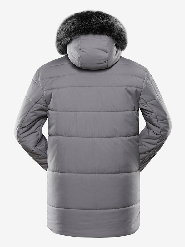 ALPINE PRO Graue Herren-Winterjacke ALPINE PRO LODER