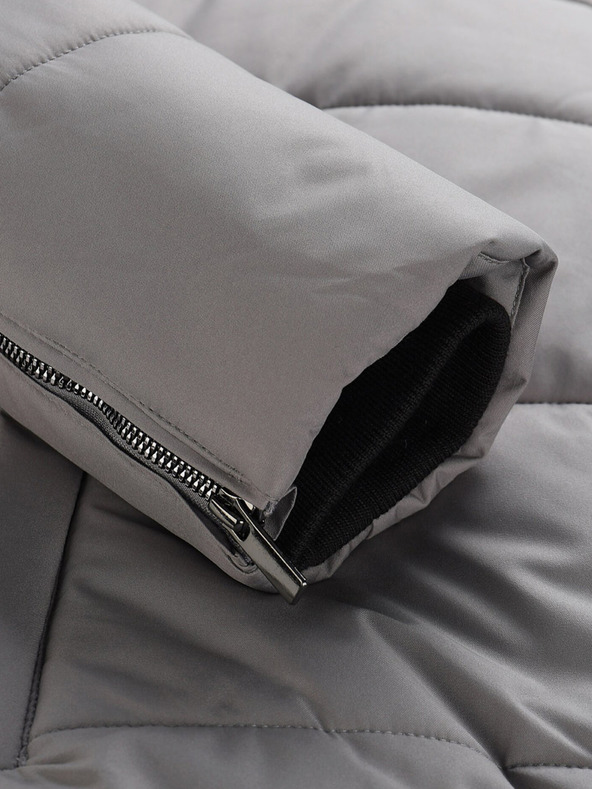 ALPINE PRO Graue Herren-Winterjacke ALPINE PRO LODER