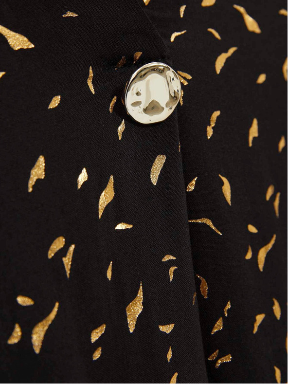 Moodo Schwarze Damenbluse bedruckt Moodo