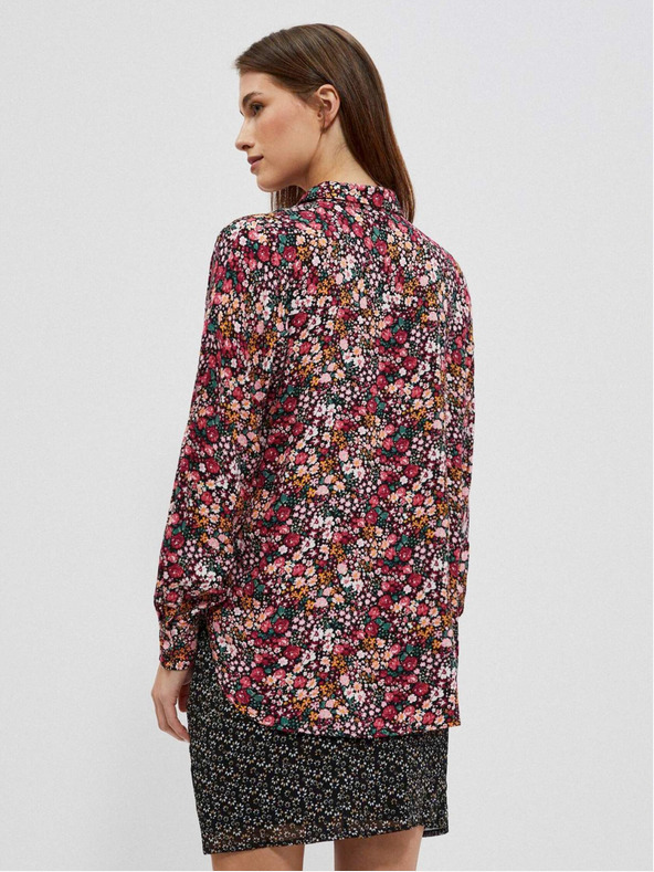 Moodo Rosa und schwarzes gemustertes Damenshirt Moodo