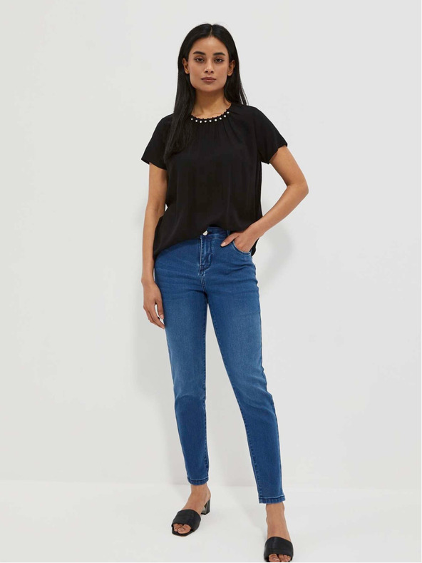 Moodo Schwarze Damenbluse Moodo