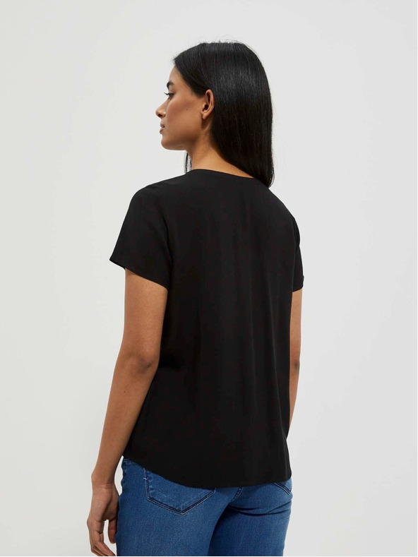 Moodo Schwarze Damenbluse Moodo