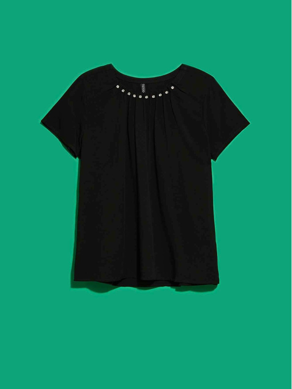 Moodo Schwarze Damenbluse Moodo