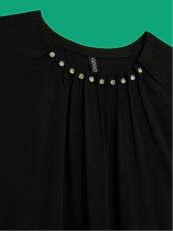 Moodo Schwarze Damenbluse Moodo