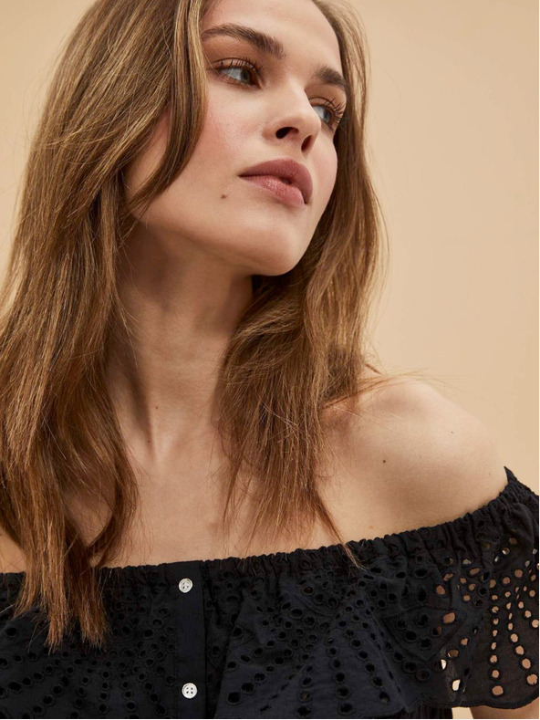 Moodo Schwarzes Damen-Top Moodo