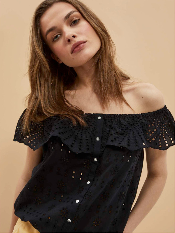 Moodo Schwarzes Damen-Top Moodo