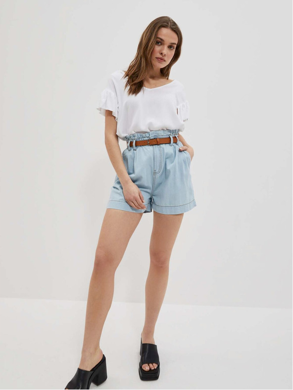 Moodo Weiß Damen Bluse Moodo