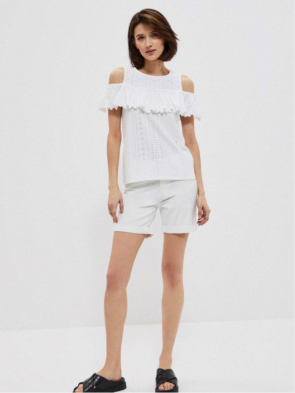 Moodo Weiße Damen-Shorts Moodo