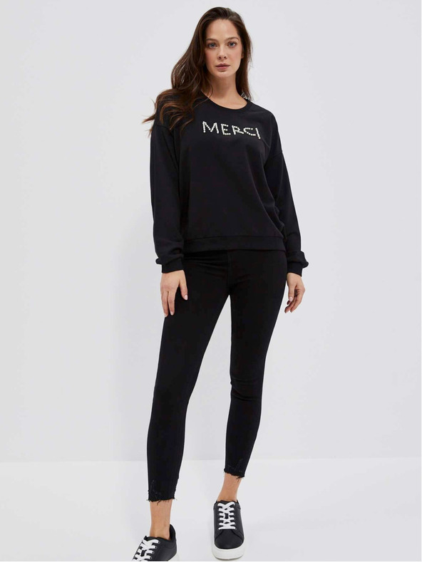 Moodo Schwarzes Damen-Sweatshirt Moodo
