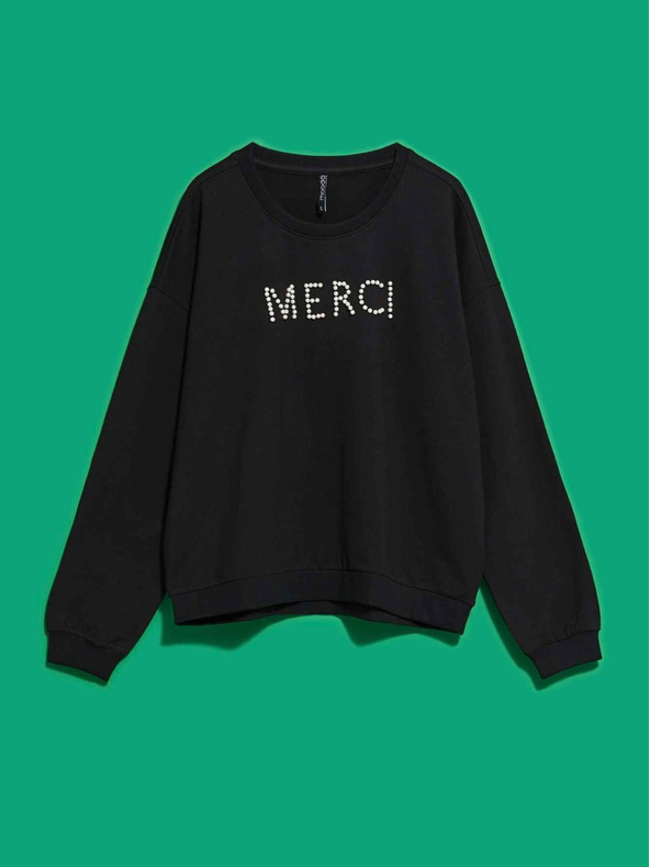 Moodo Schwarzes Damen-Sweatshirt Moodo