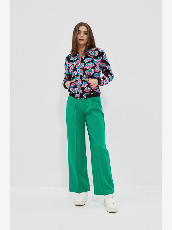 Moodo Schwarzer bedruckter Damen-Bomber Moodo