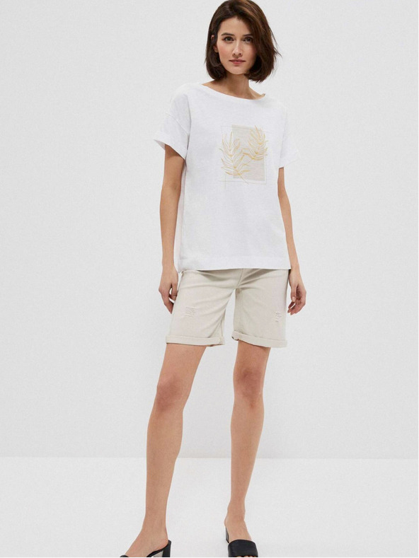 Moodo Beige Damen Shorts Moodo