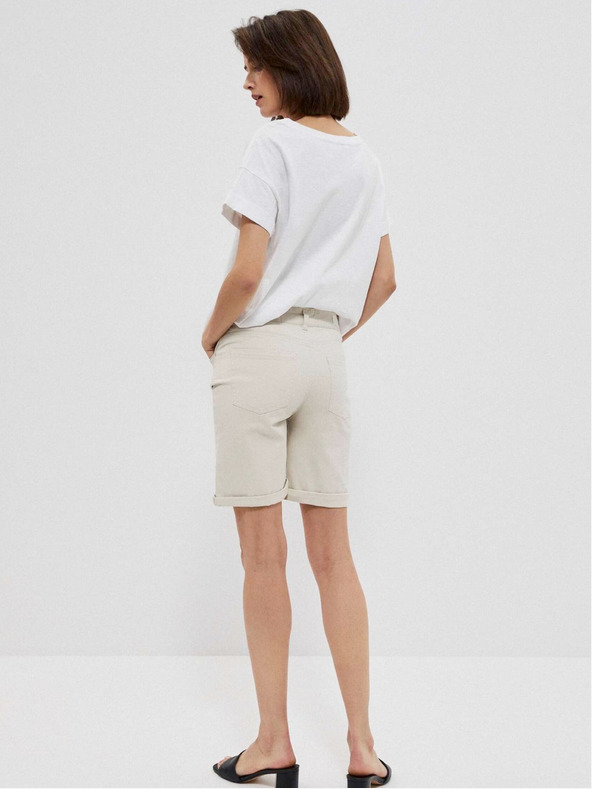 Moodo Beige Damen Shorts Moodo