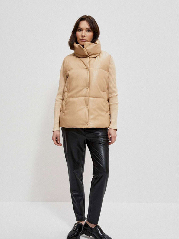 Moodo Moodo Beige Damen Steppweste