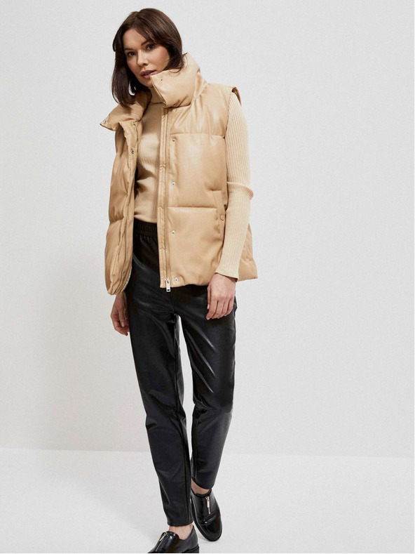 Moodo Moodo Beige Damen Steppweste