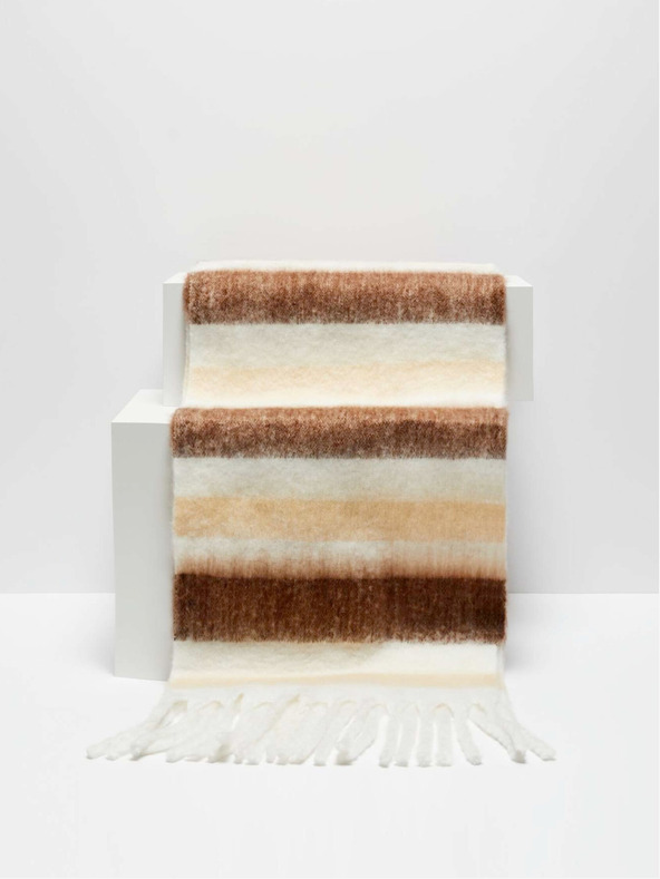 Moodo Breiter Schal mit Streifen