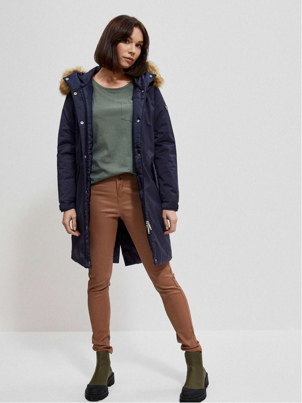Moodo Dunkelblauer Damen-Parka Moodo