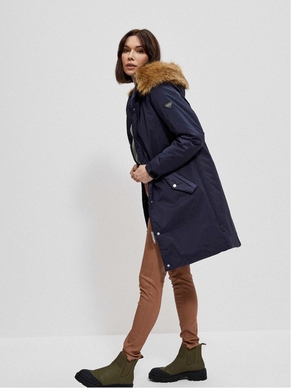 Moodo Dunkelblauer Damen-Parka Moodo