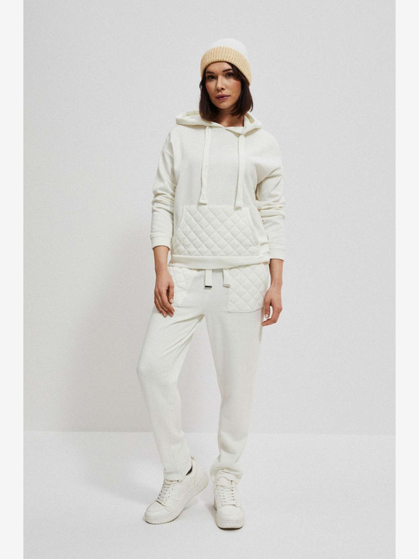 Moodo Weiße Damen-Sweatpants Moodo