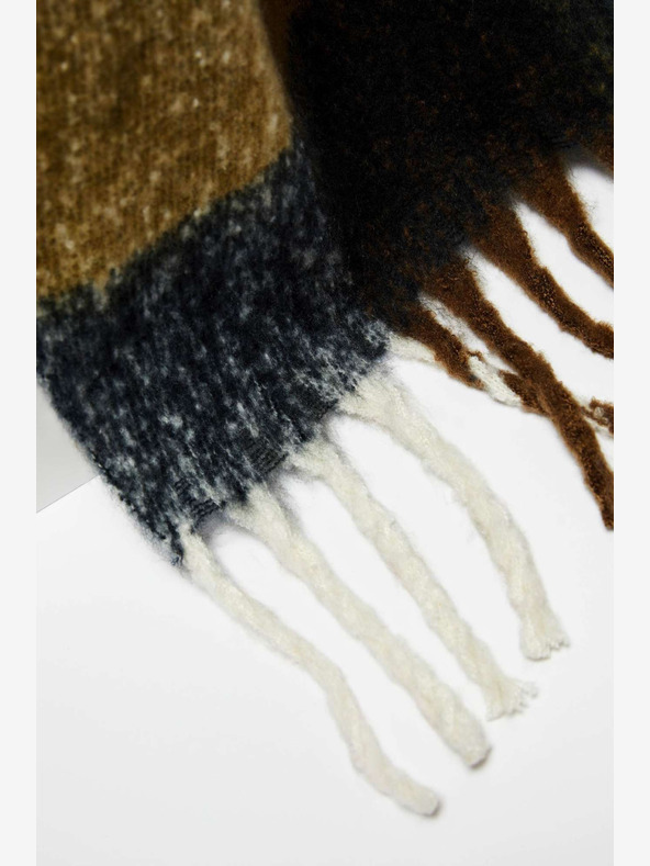 Moodo Moodo Braun und Schwarzer karierter Damenschal