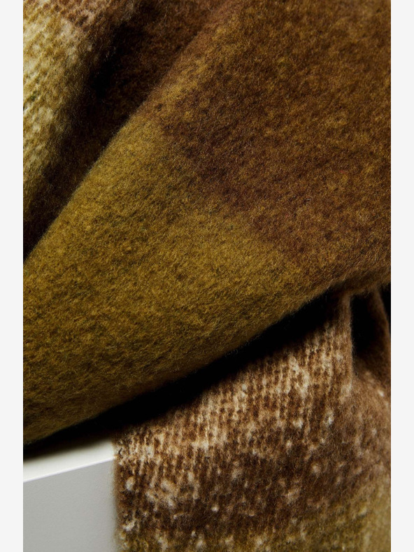 Moodo Moodo Braun und Schwarzer karierter Damenschal