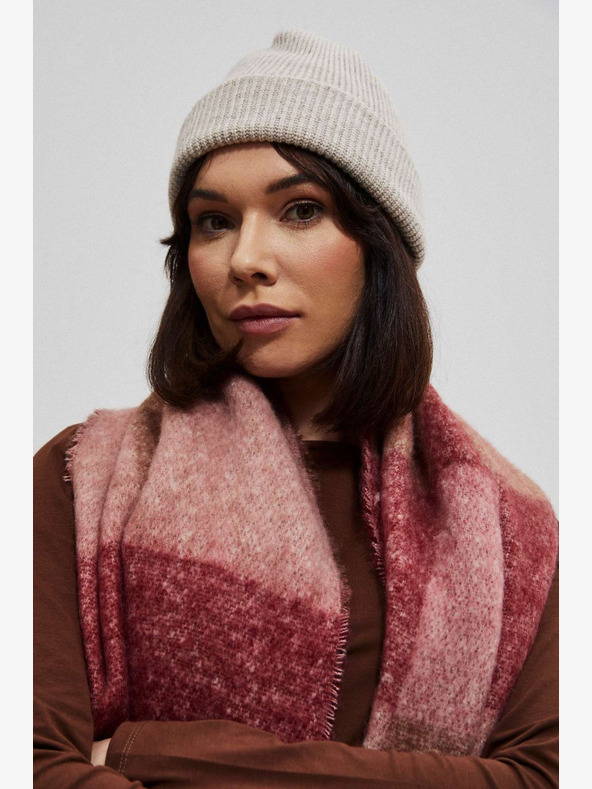 Moodo Rosa karierter Damenschal Moodo