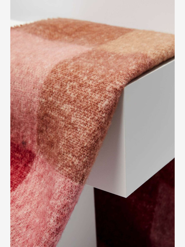 Moodo Rosa karierter Damenschal Moodo