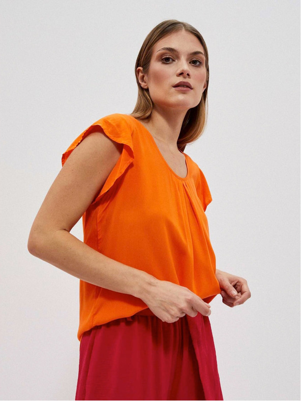 Moodo Orangefarbene Bluse Moodo