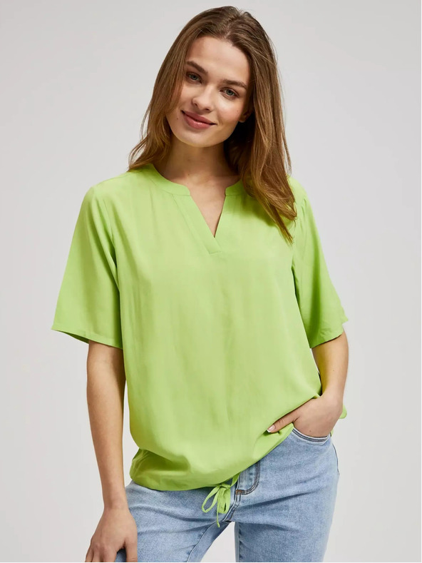 Moodo Hellgrünes Neckholder-Top Moodo