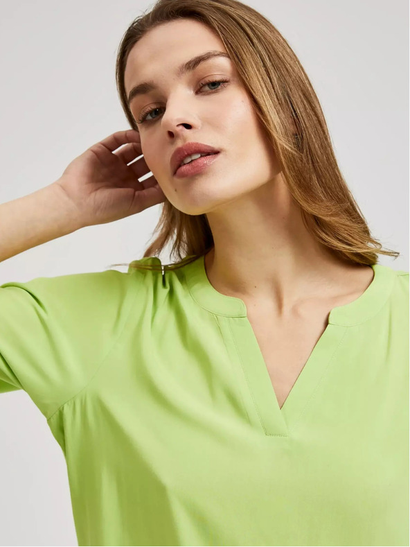 Moodo Hellgrünes Neckholder-Top Moodo