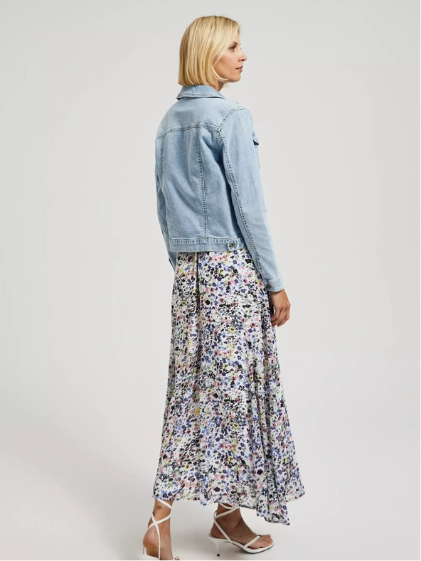 Moodo Hellblaue Jeansjacke mit Knöpfen Moodo